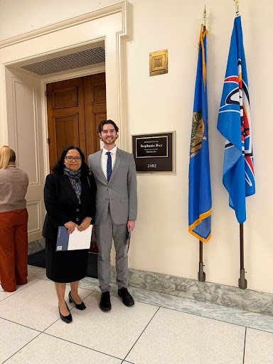 Matthew Girard and Dr. Das-Bradoo meet with Congresswoman Stephanie Bice’s staff members