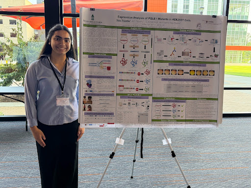  High school student, Nyla Tripathi presenting her summer research