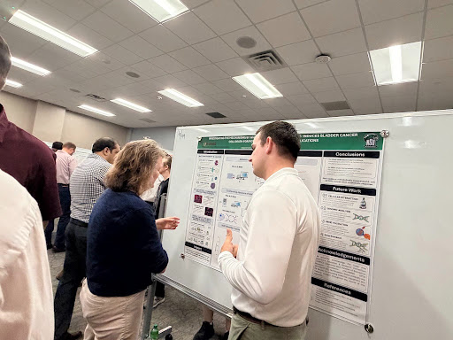 Spencer Largent explains his poster.