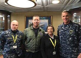 Dr. Karen Carey on board USS Nimitz