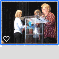 Tamara Hryshchuk receiving award Tamara Hryshchuk receiving award