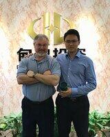 Provost Dr. Mark Arant and Qifeng Zhao