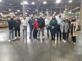 The leadership team, faculty, and students at the College of Business and Technology, visited a warehousing facility of Premier Logistics