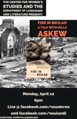 Fire in Beulah A Talk with Rilla Askew Event Poster