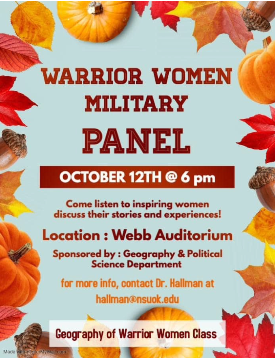 Warrior Women Military Panel October 12 @ 6pm event poster