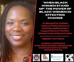 "When Black Women Stand Up" Event Poster