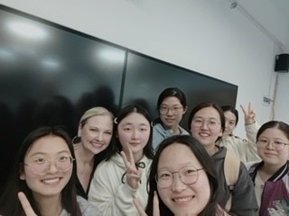 Dr. Kim Phillips in China with students