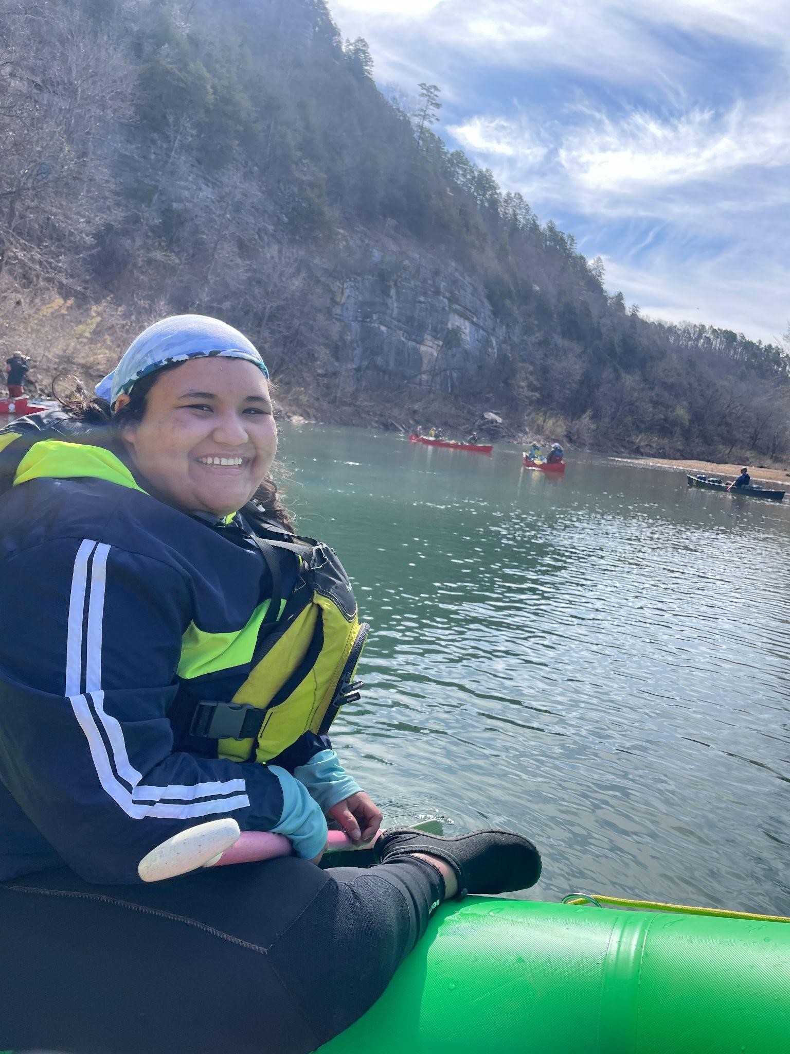 Students floating down the Buffalo River Students floating down the Buffalo River