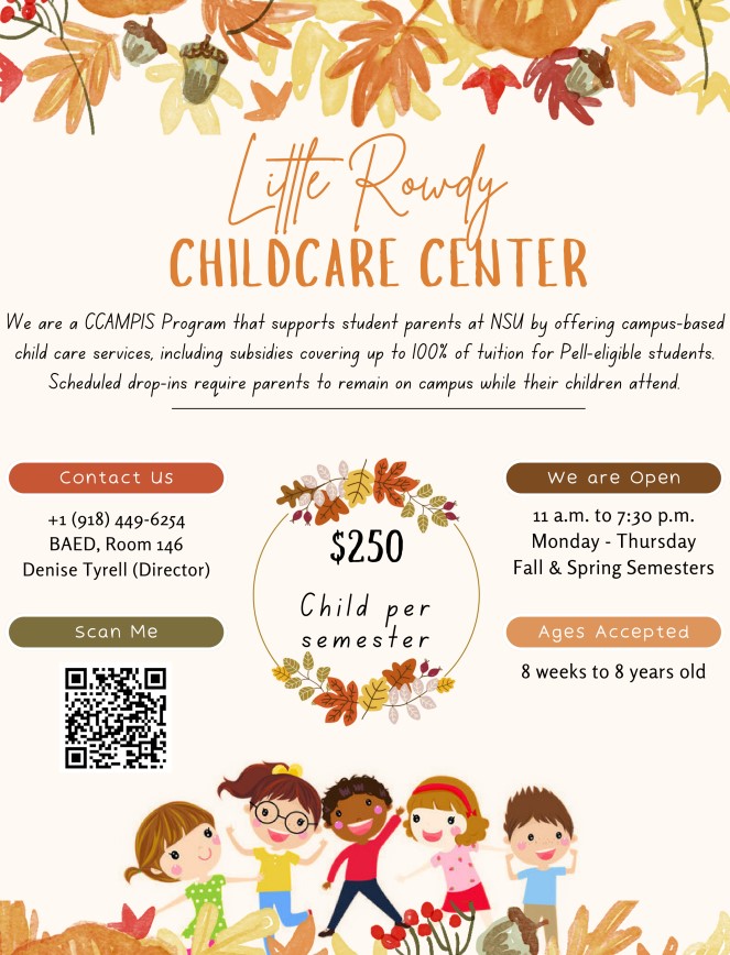Little Rowdy Childcare Center information poster