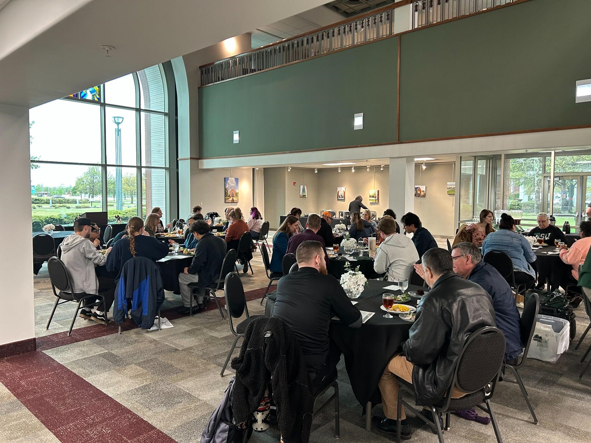 Attendees during the open house luncheon. Attendees during the open house luncheon.