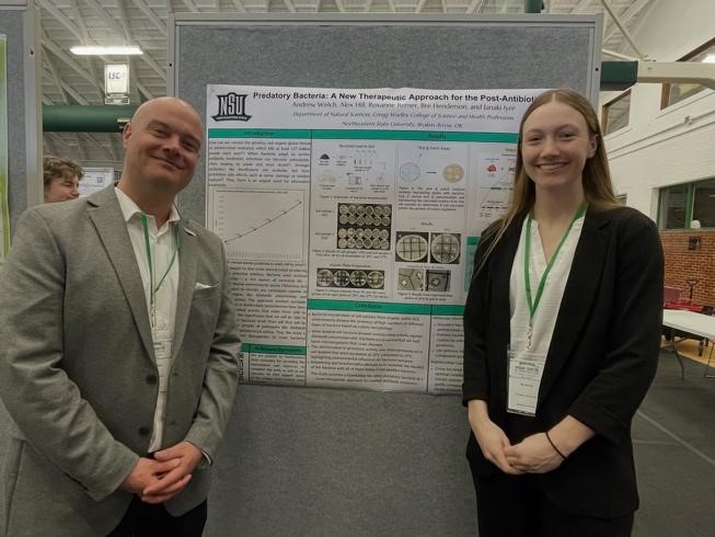 Bubba Welch and Alex Hill presented their research conducted in the Molecular and Cellular Biology Lab course under the mentorship of Dr. Janaki Iyer at Oklahoma Research Day.