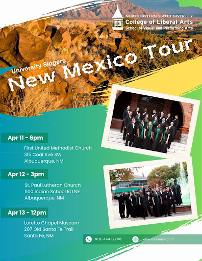 Performance Tour Poster for the NSU University Singers.