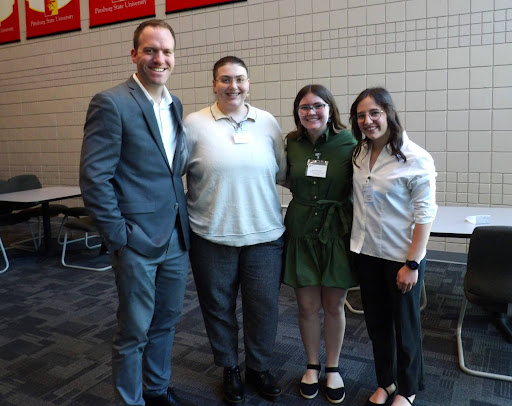 From left: Dr. Nathan Green, Charli Woessner, Brandi Woods, and Ashley Viso at the 67th Annual OK ACS Pentasectional Meeting in Pittsburg, KS