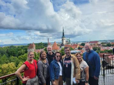 Dr. Wall and colleagues in Latvia