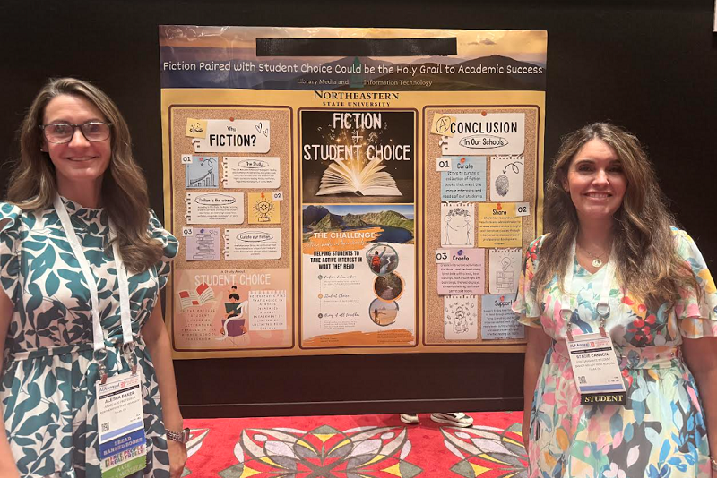 Dr. Alesha Baker with Library Media and Information Technology Program Candidate Stacie Cannon at the 2025 ALA Conference.