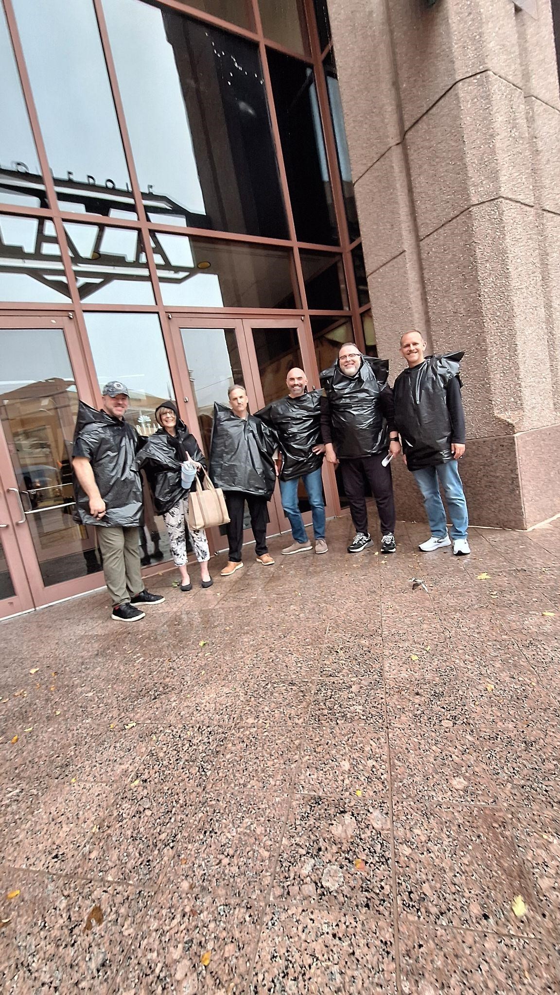 Dr. Wall with group outside Trinity Church