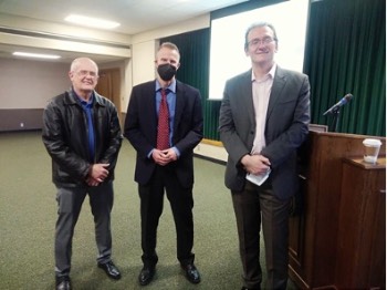 Dr. Mike Chanslor, Dean of CoLA, Dr. Iain Anderson, History Dept Chair, and Dr. Victor Taki.