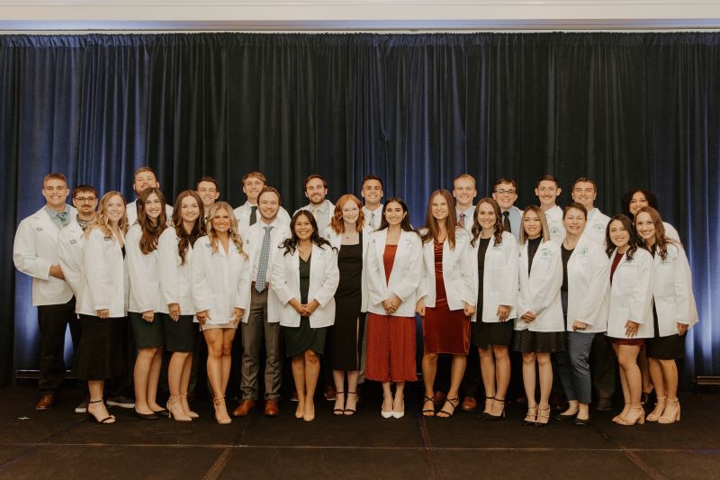 Optometry Class of 2026 at their white coat ceremony