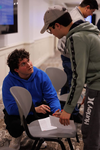 Students engage in small talk during the recent How to Talk event.