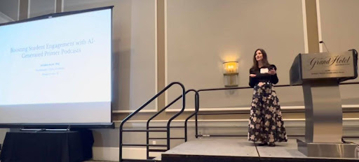 Dr. Hurst giving her talk.