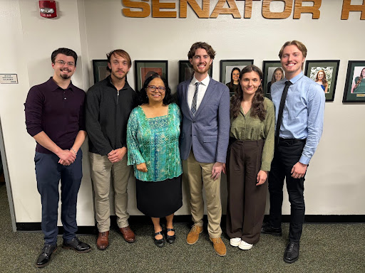Dr. Das-Bradoo with her students at the NSU undergraduate research day in Tahlequah