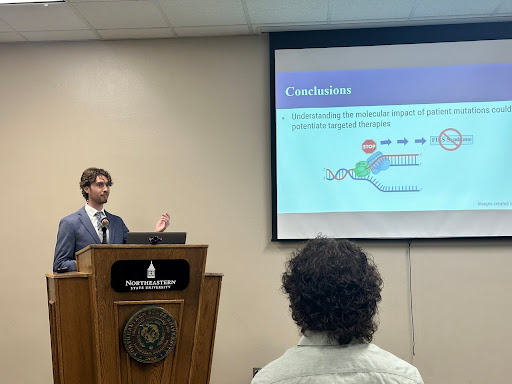 Matt giving his oral presentation at the URD