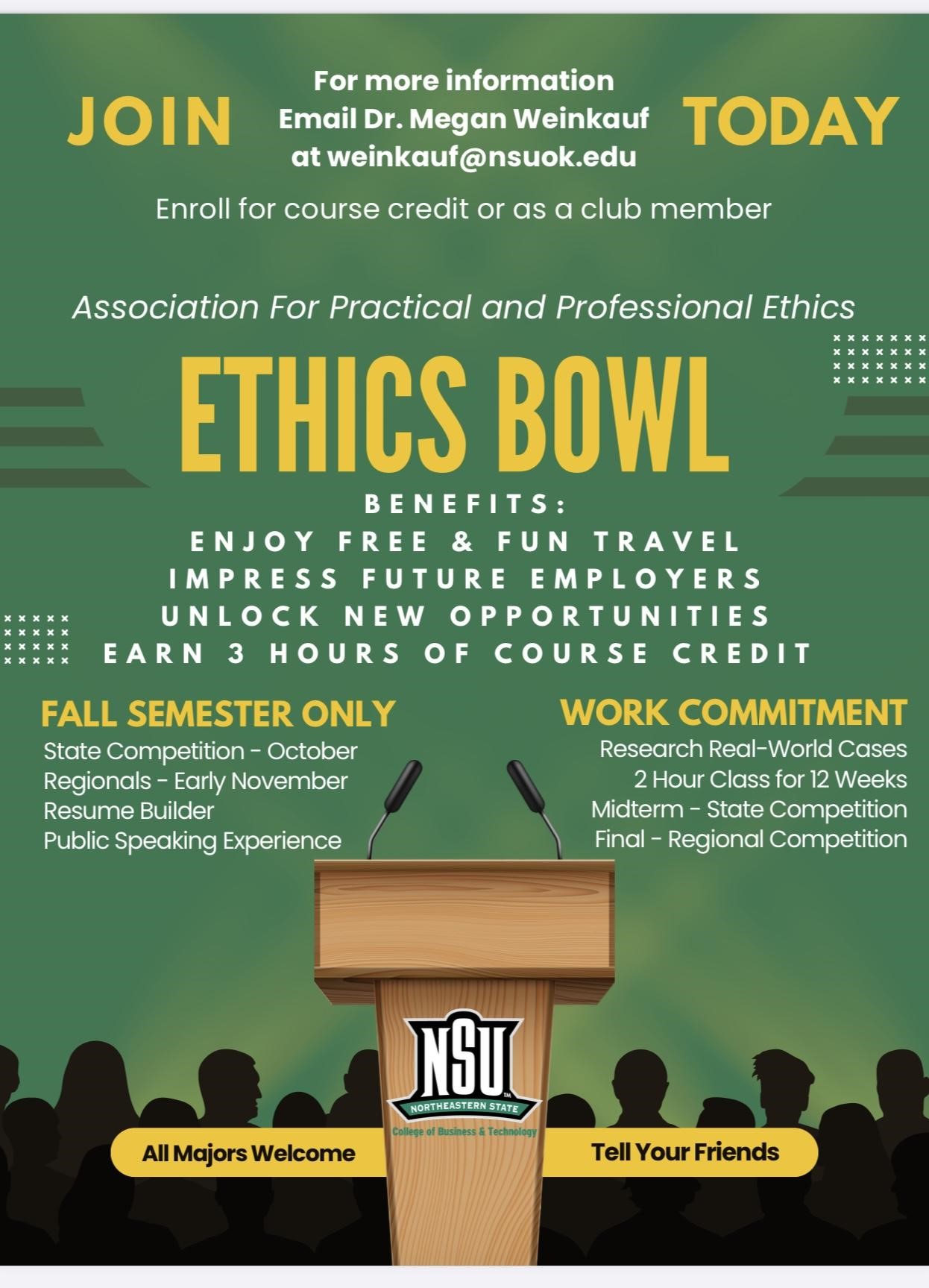 Ethics Bowl Promotional Poster