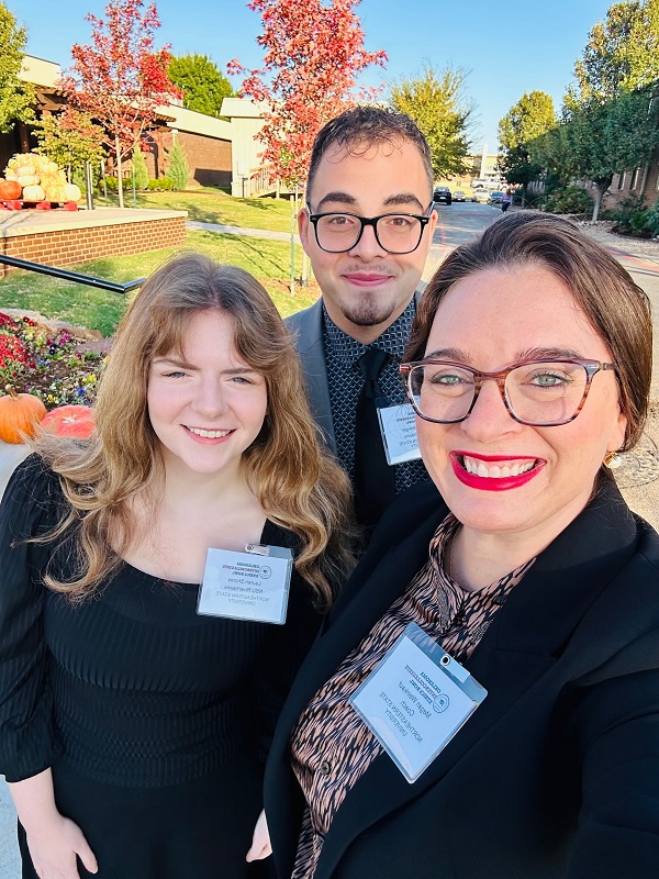 Students: Jacob Hardbarger and Lauren Shores, with Dr. Megan Weinkauf 