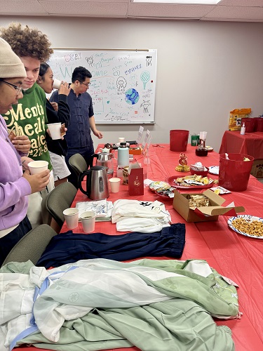 Students celebrating Lunar New Year in the Office of International Programs