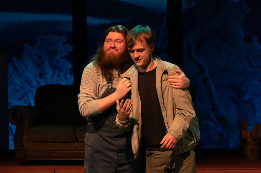 NSU drama students Brayden Marchant (left) and Ryder Points (right) play Antoine and David