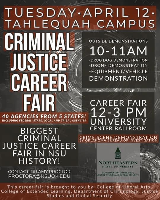Criminal Justice Career Fair flier