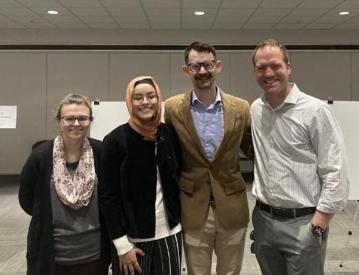 Megan Brillhart, Sarah Saleh, Steven Sharpe, and Dr. Nathan Green at NSU Undergraduate Research Day