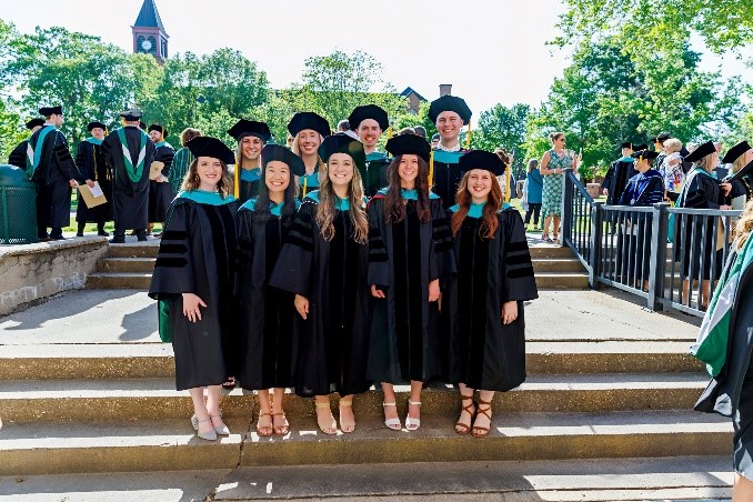 NSUOCO graduating students on steps of PAC building