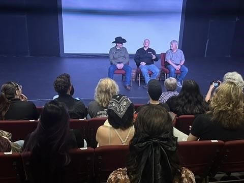 Peterson and two other local actors answered questions from students. 