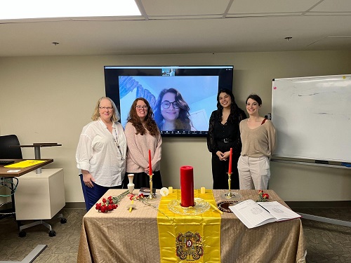 Sigma Delta Pi, Tau Epsilon Chapter, Initiation Ceremony, March 14, 2024 Dr. Beth Green-Nagle, Natalie Armstrong, María Salas-Álvarez, Madalynn Klinka, Sara Swaim