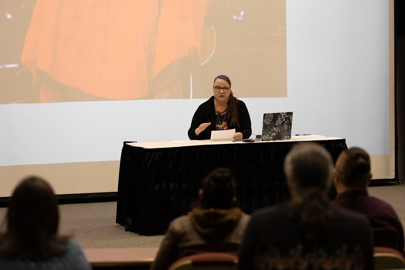 Dr. Kimberli Lee presenting at Isabel Baker lecture