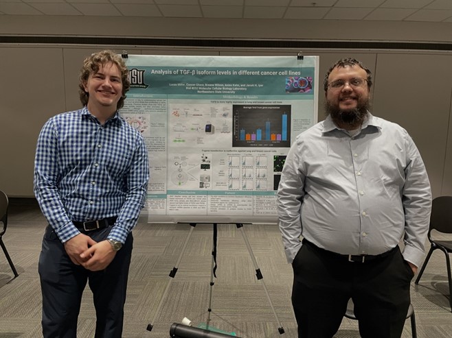 Conner Ghere and Lucas Miller presented their research Conner Ghere and Lucas Miller presented their research