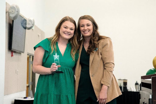 Graduate Student of the Year recipient Baliegh James with Dr. Courtney Hamby