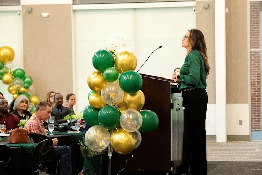Guest Speaker, MBA Student, and Academic Achievement Award Recipient, Jenny Hughes