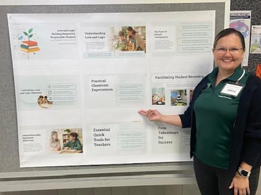 Picture of Dr. Christine Gleason (Teacher Education) presented “Love and Logic: Building Relationships to Help Students Make Empowered Decisions with Guidance from Adults,” co-authored with Dr. Jarilyn Haney (Special Education), at the RMERA conference.