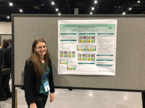Dr. Amy Neideffer presenting her poster at the American Academy of Optometry 2022.
