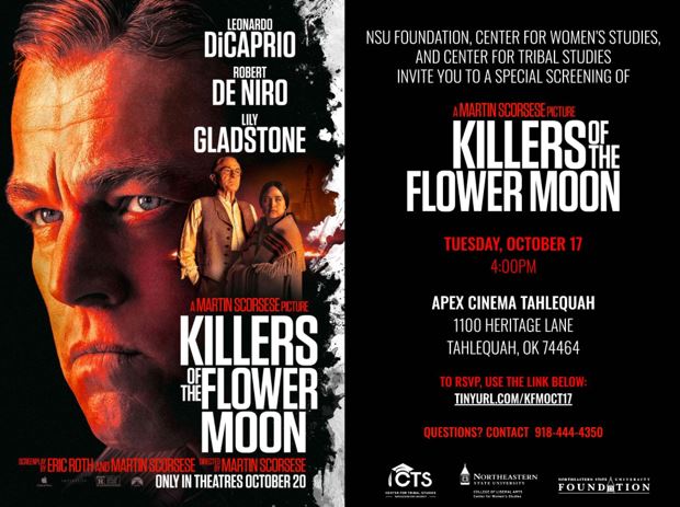 Killers of the Flower Moon promotional poster for screening event