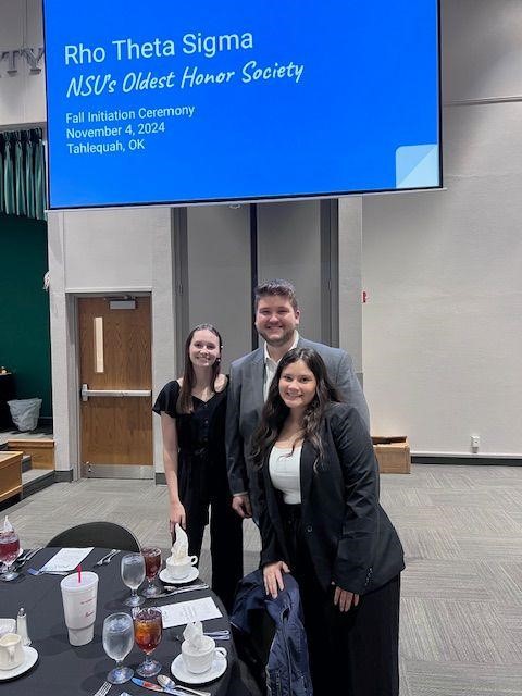 Officers of Rho Theta Sigma include Aliah Barrows (President), Kaden Taylor (Vice-President), and Desiree Matthews (Treasurer).