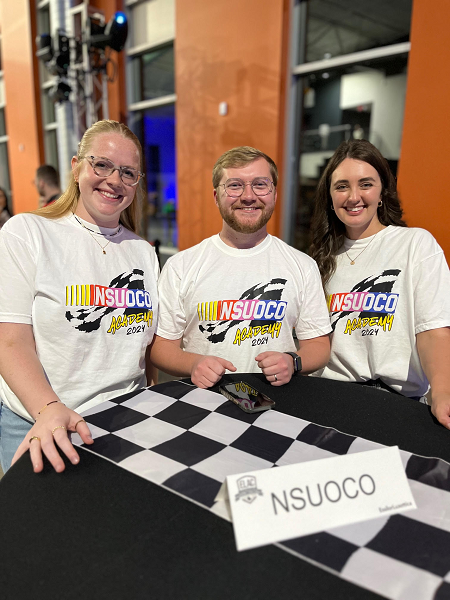 L to R: Students, Cori Dorrell, Derek Bryant, and Tate Buster competed in EAC Bowl