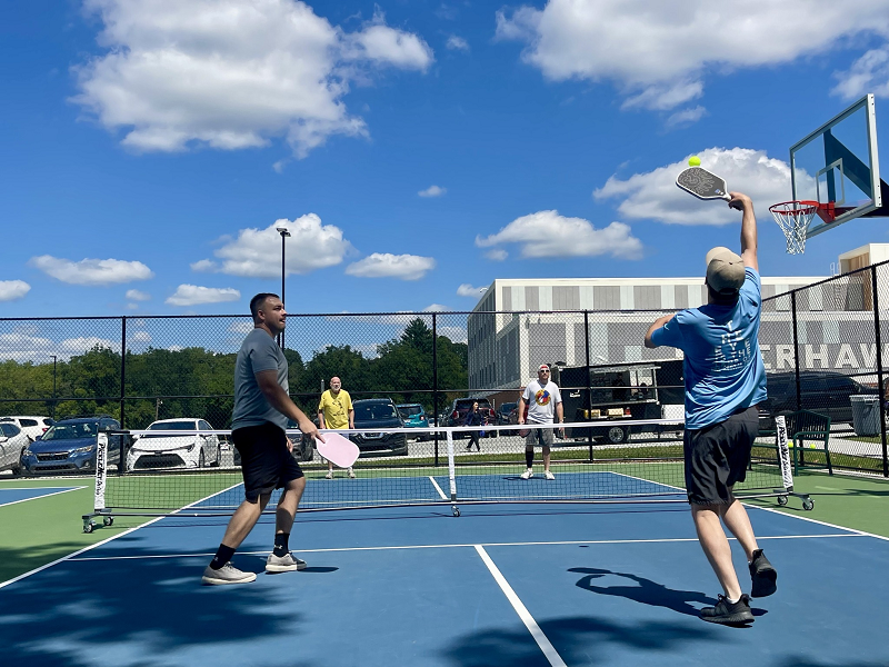 The deans’ team (Dr. Shetler & Dr. Nate) vs. 3rd year students, Jared Payne & Benjamin Hill
