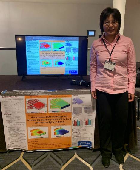 Dr. Zhao with her poster at the ASME IDETC-CIE 2023 Conference in Boston.