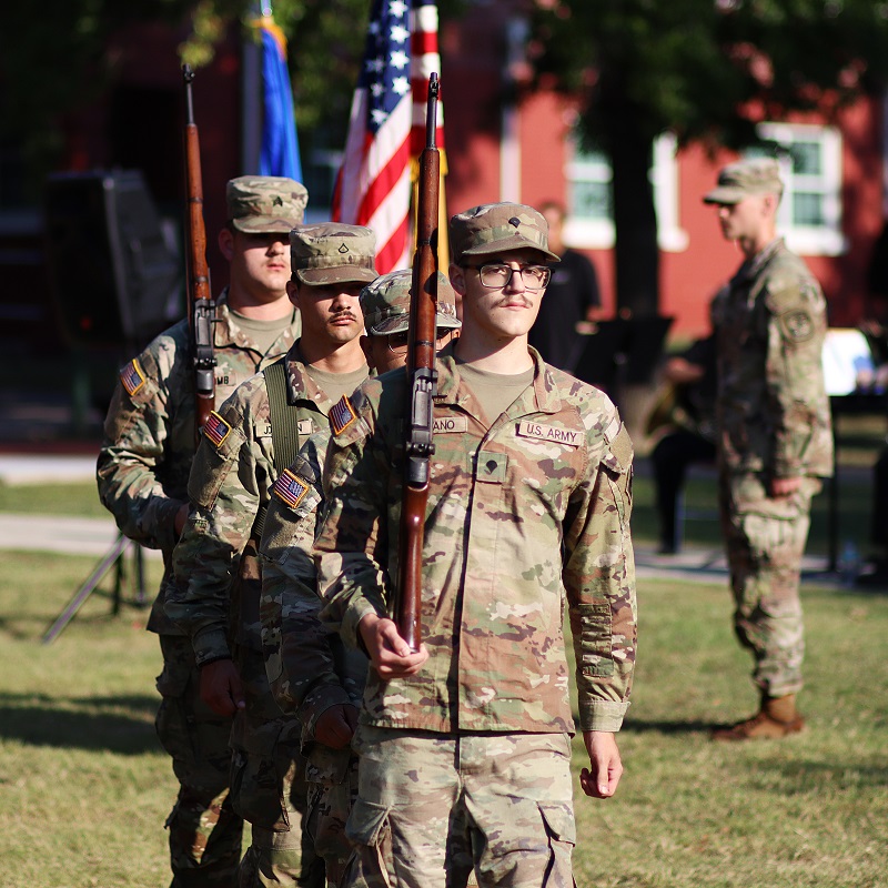 ROTC during the 9/11 Ceremony of Remembrance. Photo by Jayden Milton.