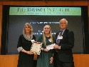 Kaylee Potter with award at 2022 DaVinci Awards Banquet - photo taken by Ken Crowder-